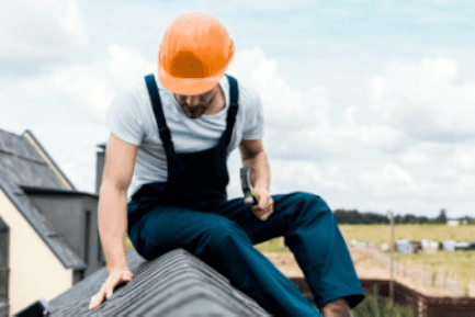 Technician on roof