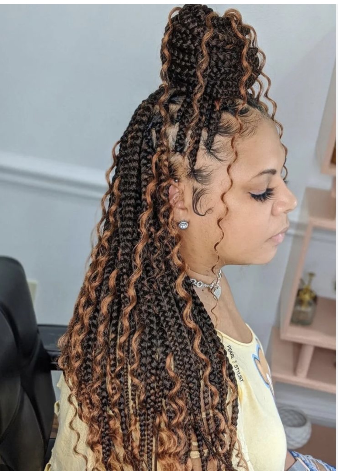 Medium Boho Knotless Braids