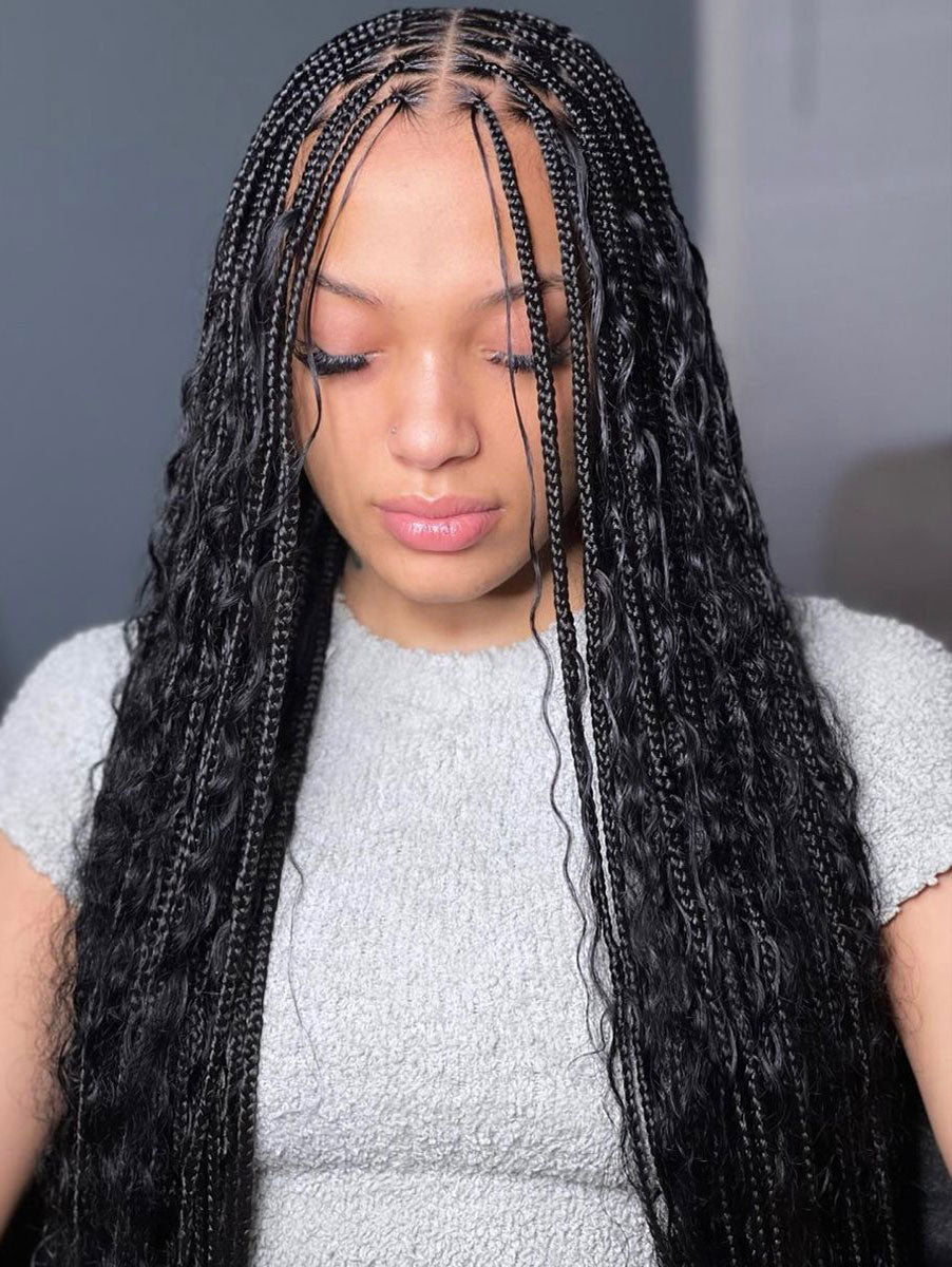 Small Boho Knotless Braids