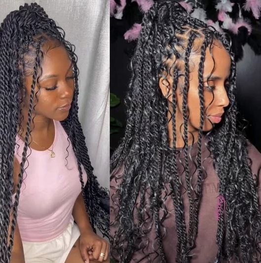 Medium Boho Triangle Braids