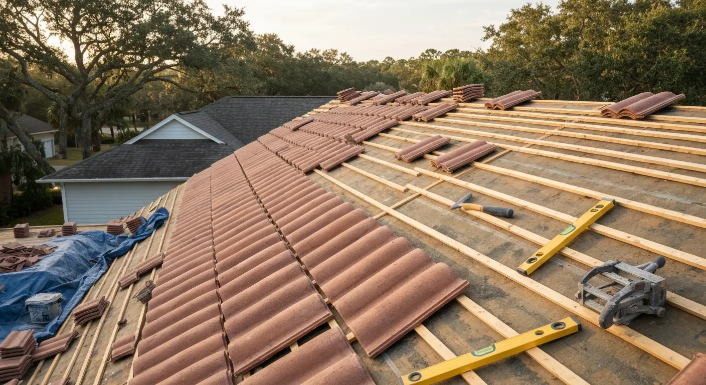 Tile roof replacement