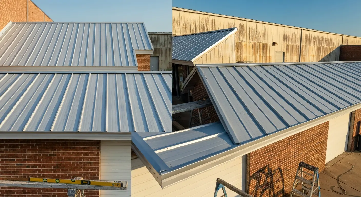 Metal siding and roofing installation