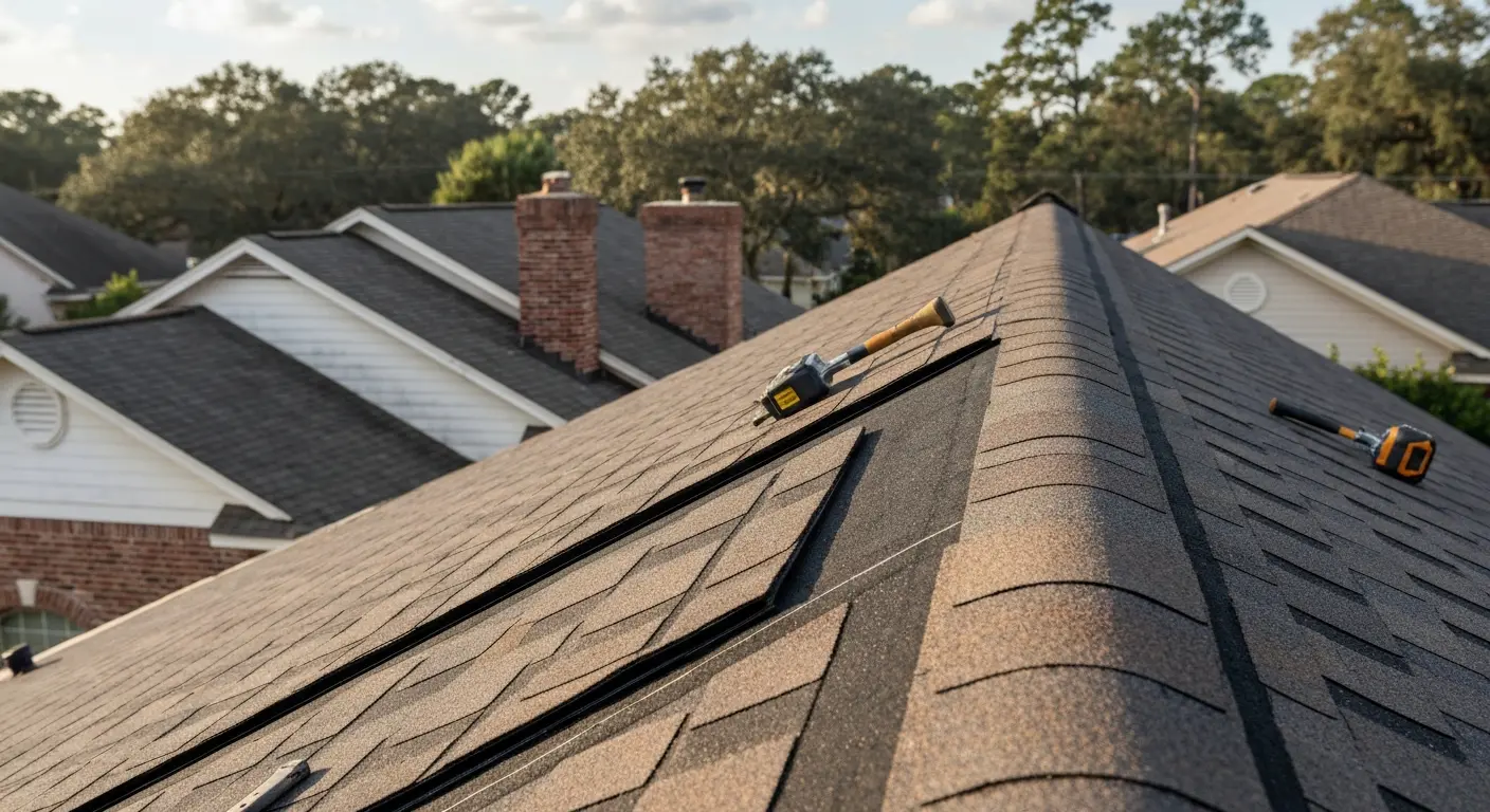 Residential roof repair in Mobile