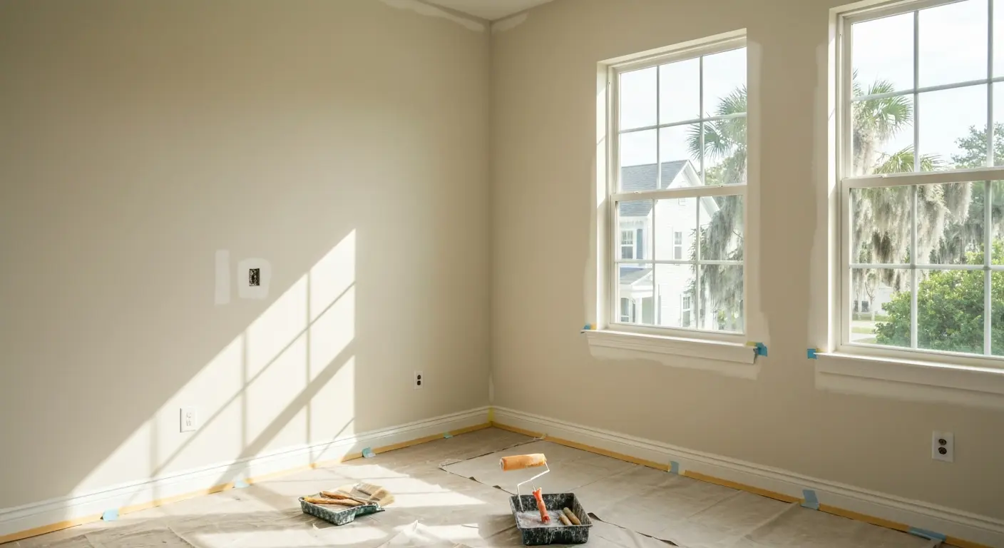 Interior painting work