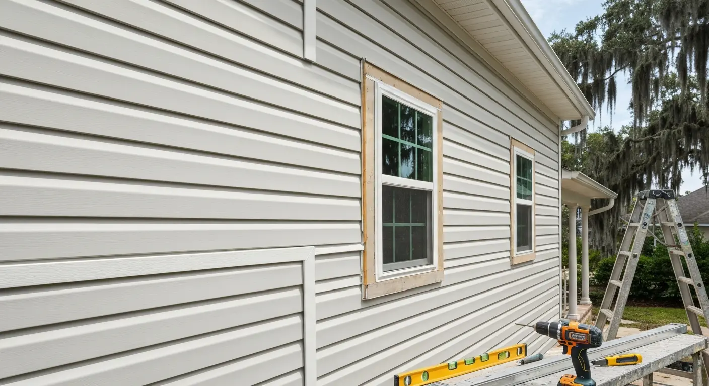 Vinyl siding installation