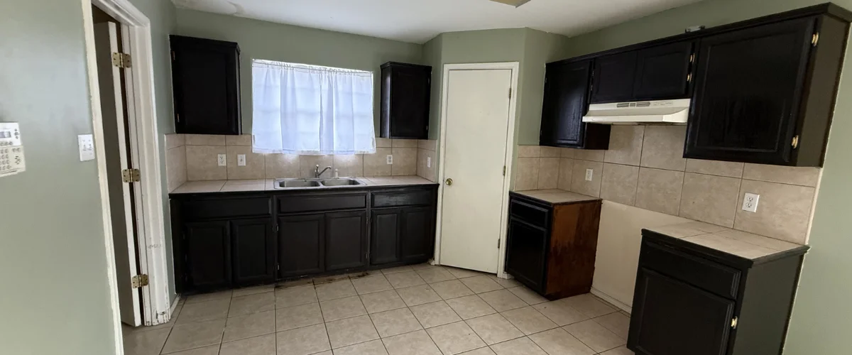 dated kitchen interior house 