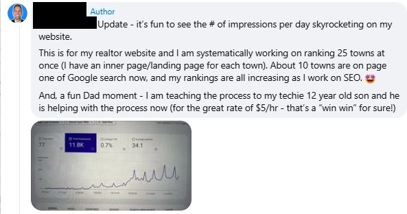 Client testimonial