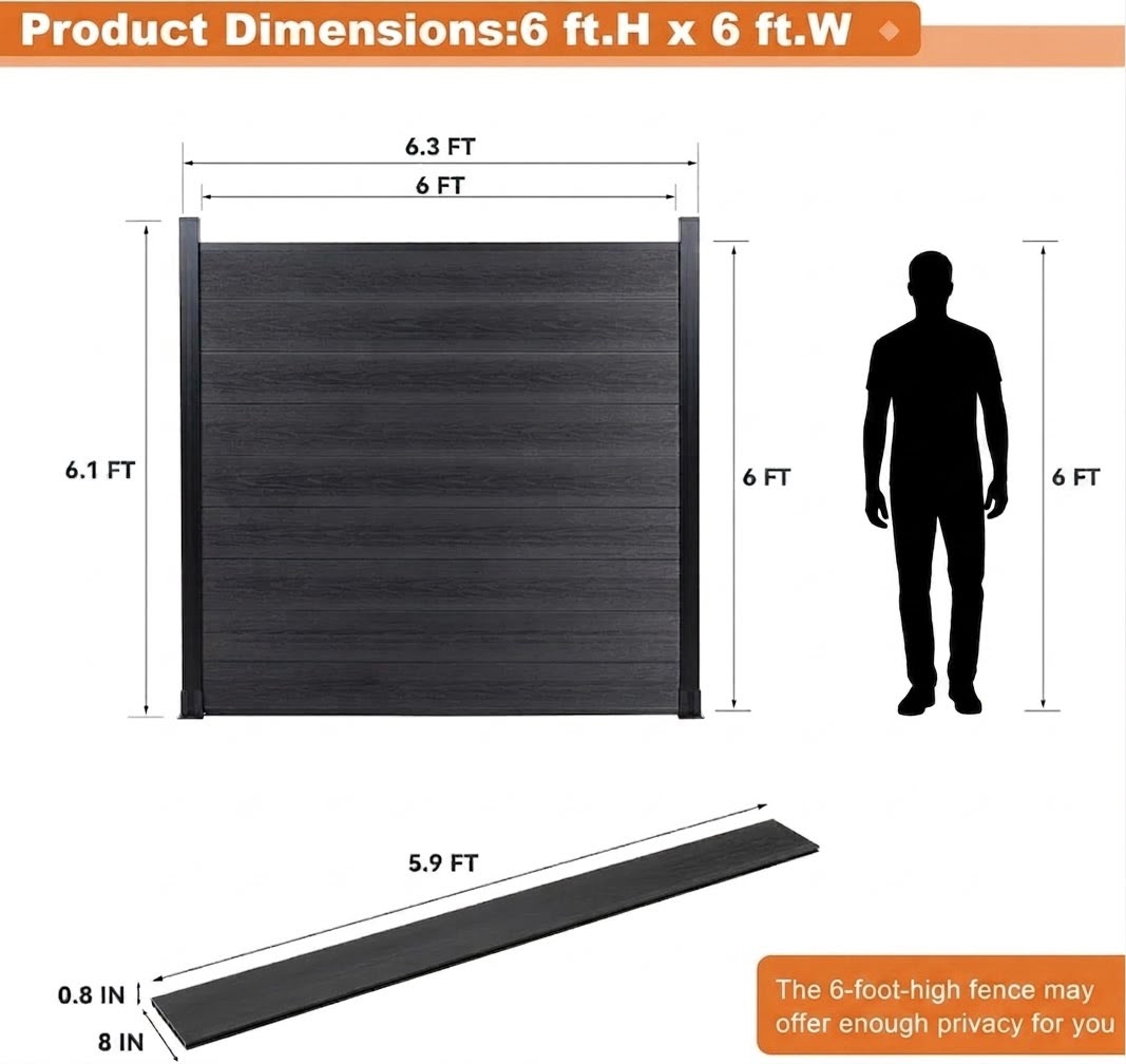 Normfence WPC composite fence material sample
