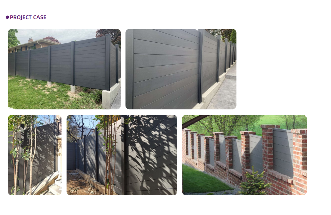 Normfence WPC composite fence after installation view