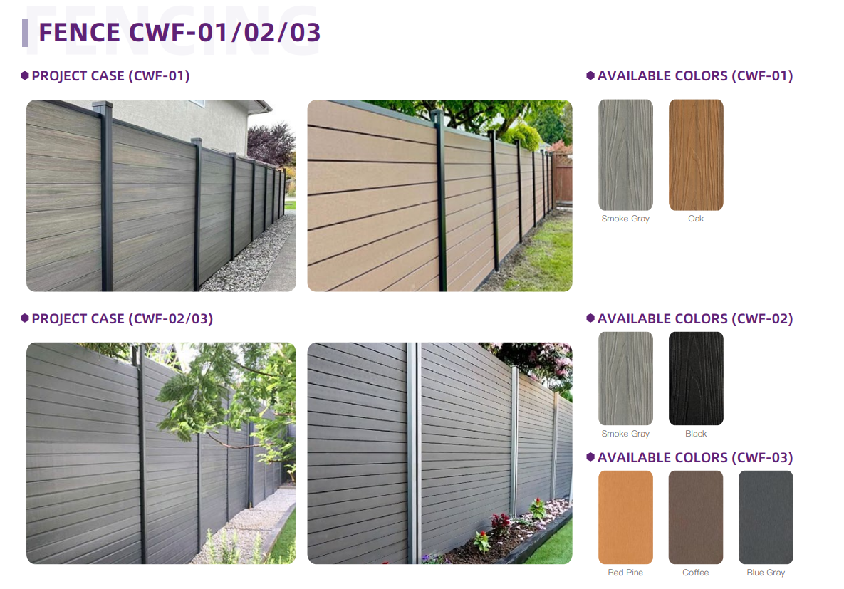 Normfence WPC composite fence sample
