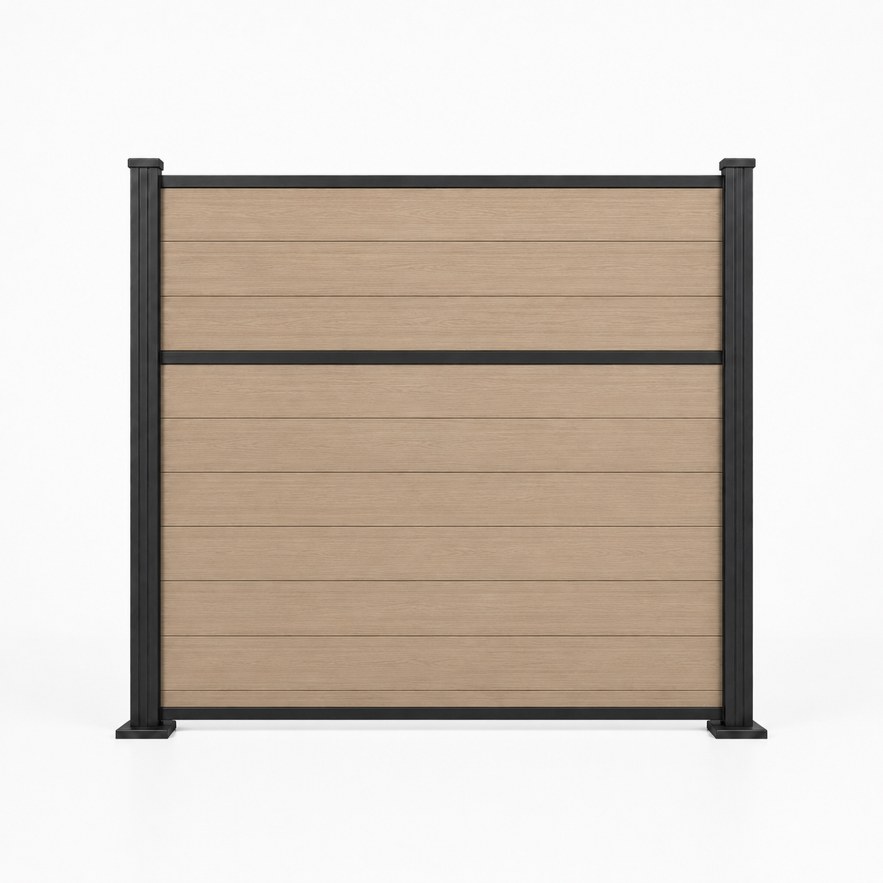 Dark brown WPC composite fence by Normfence