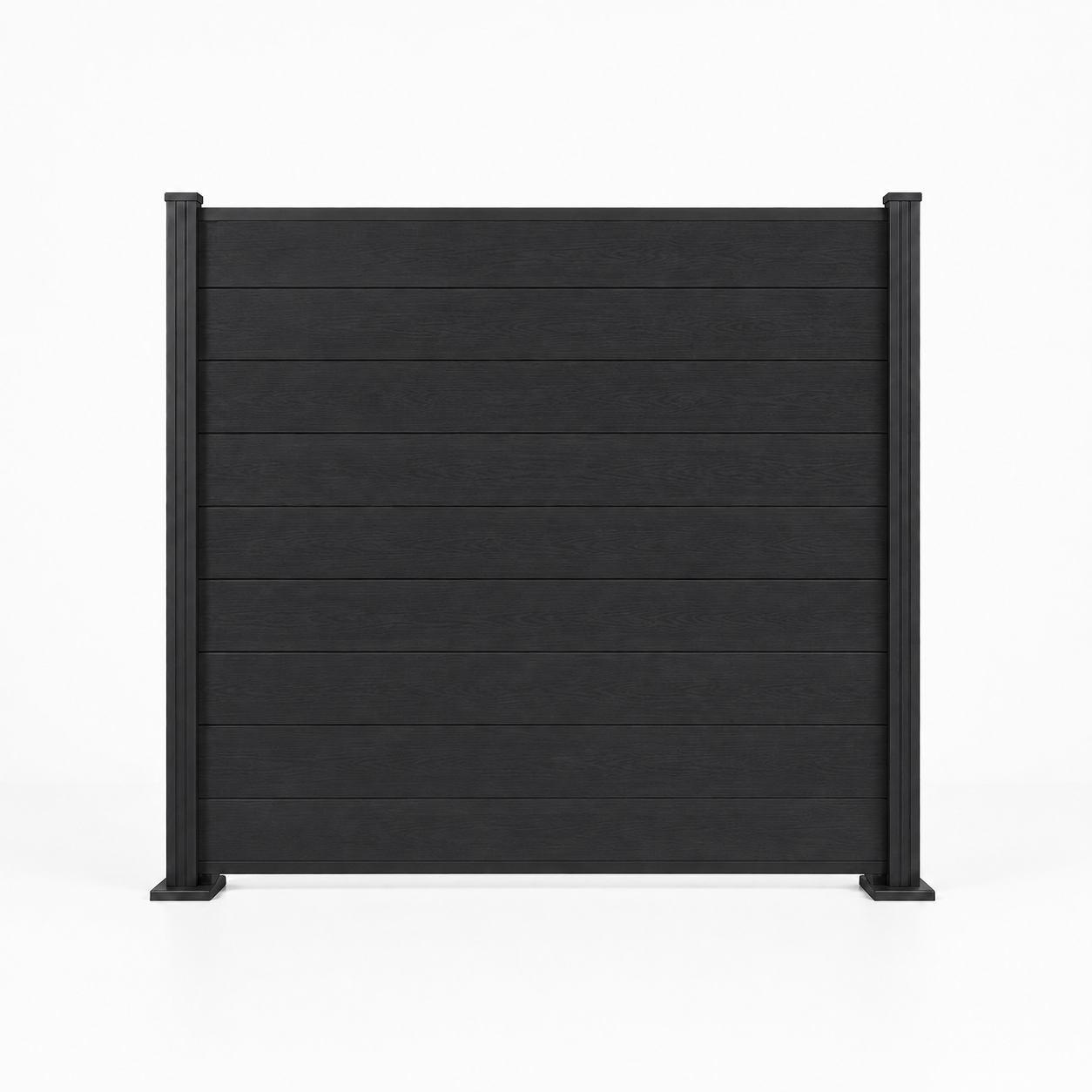 Charcoal black WPC composite fence by Normfence