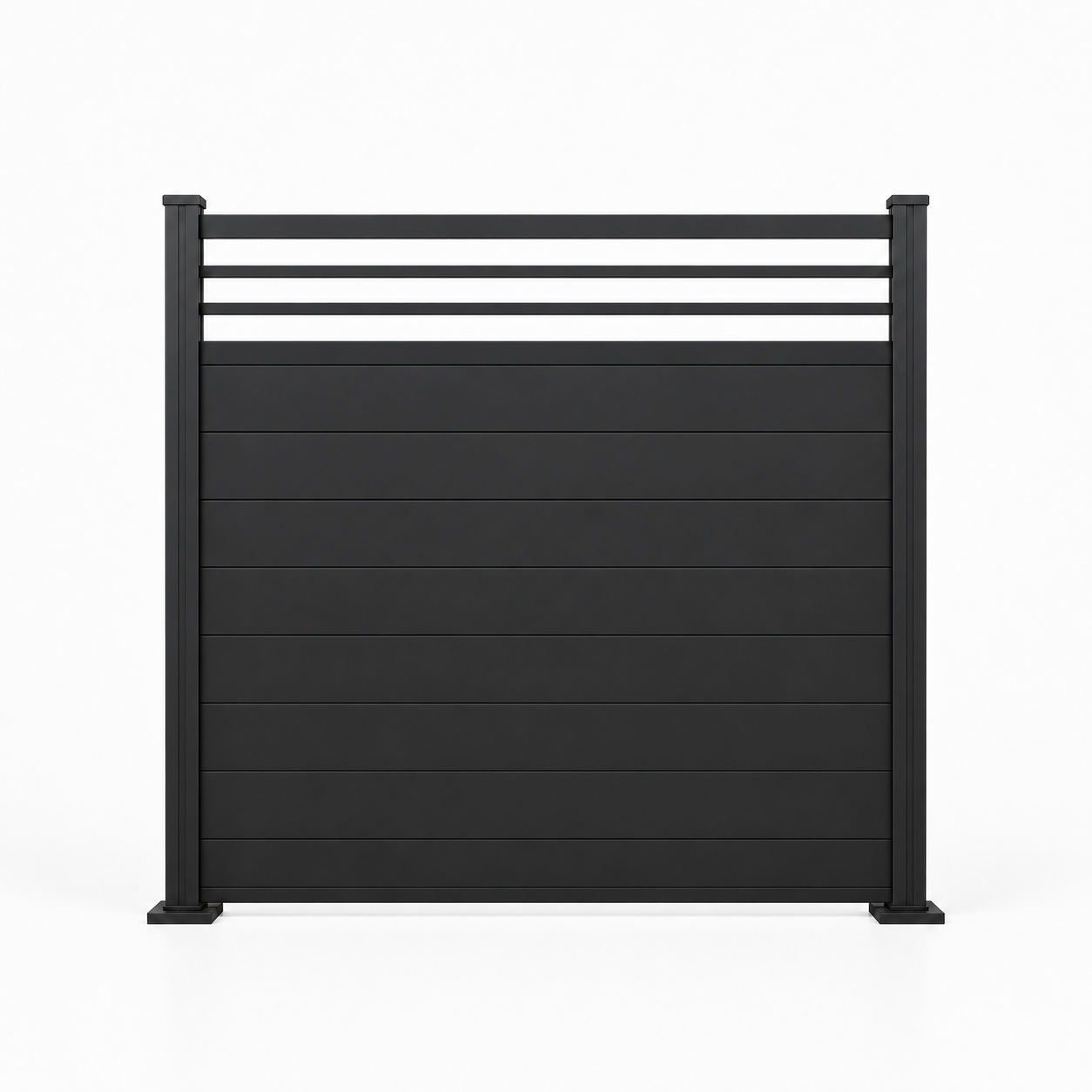 Modern gray WPC composite fence by Normfence