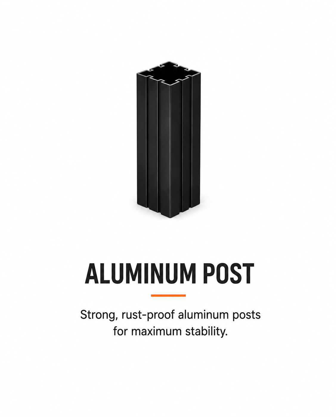 Charcoal black WPC composite fence component view by Normfence