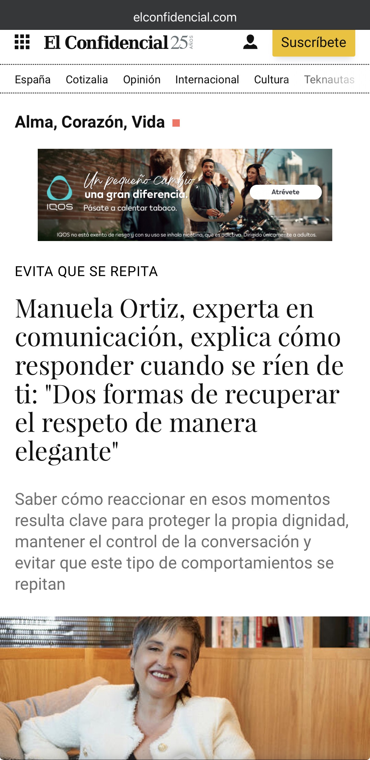 Aparición en prensa