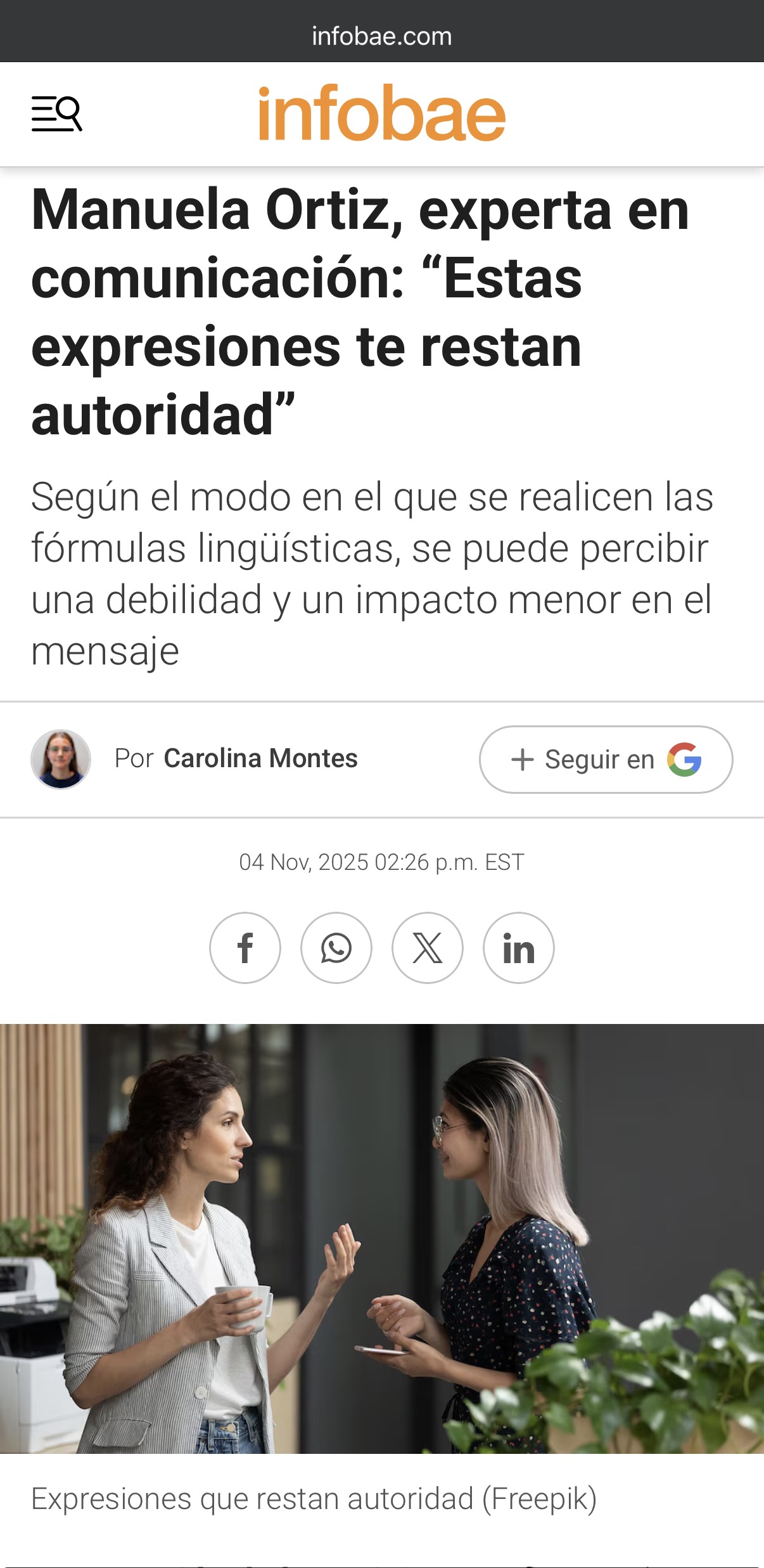Aparición en prensa