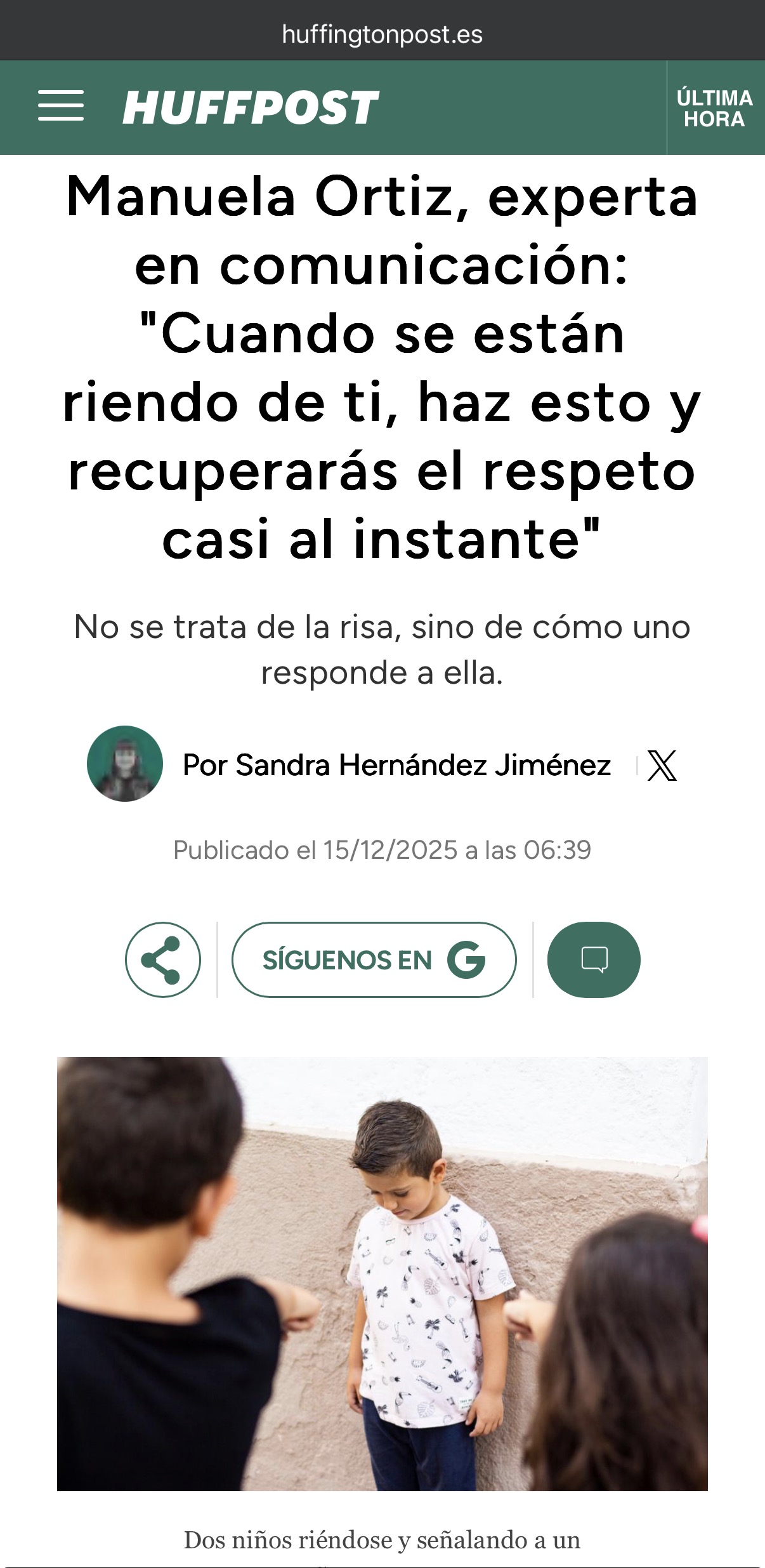 Aparición en prensa