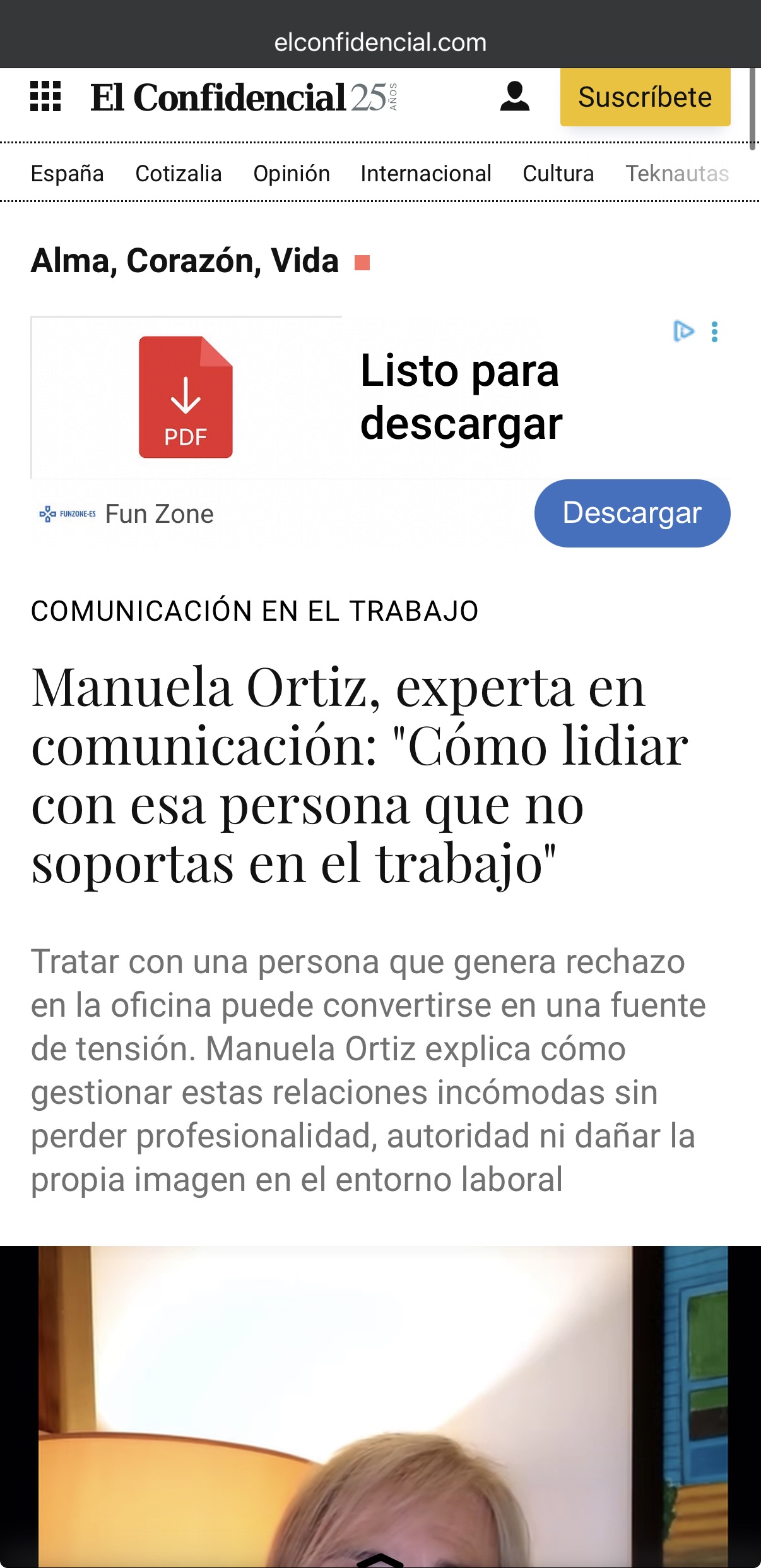 Aparición en prensa