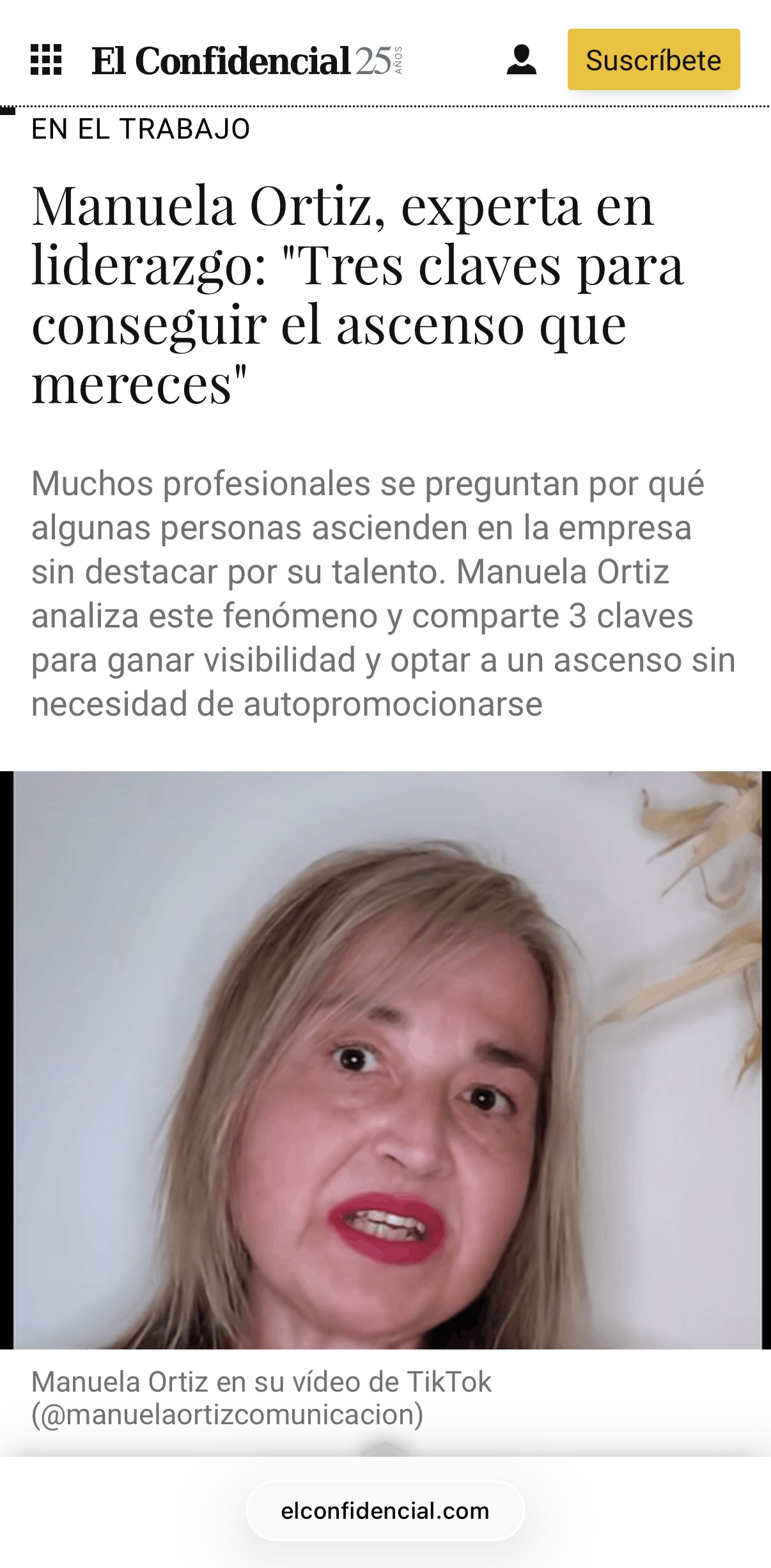 Aparición en prensa