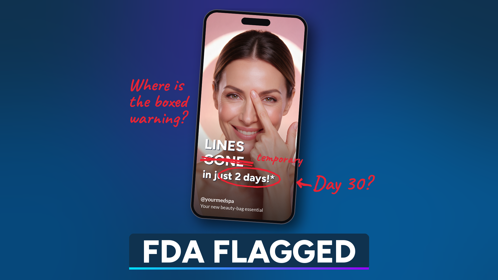 The FDA Just Flagged a Jeuveau Instagram Reel. Aesthetics and Wellness Centers Post Similar Claims Every Day.