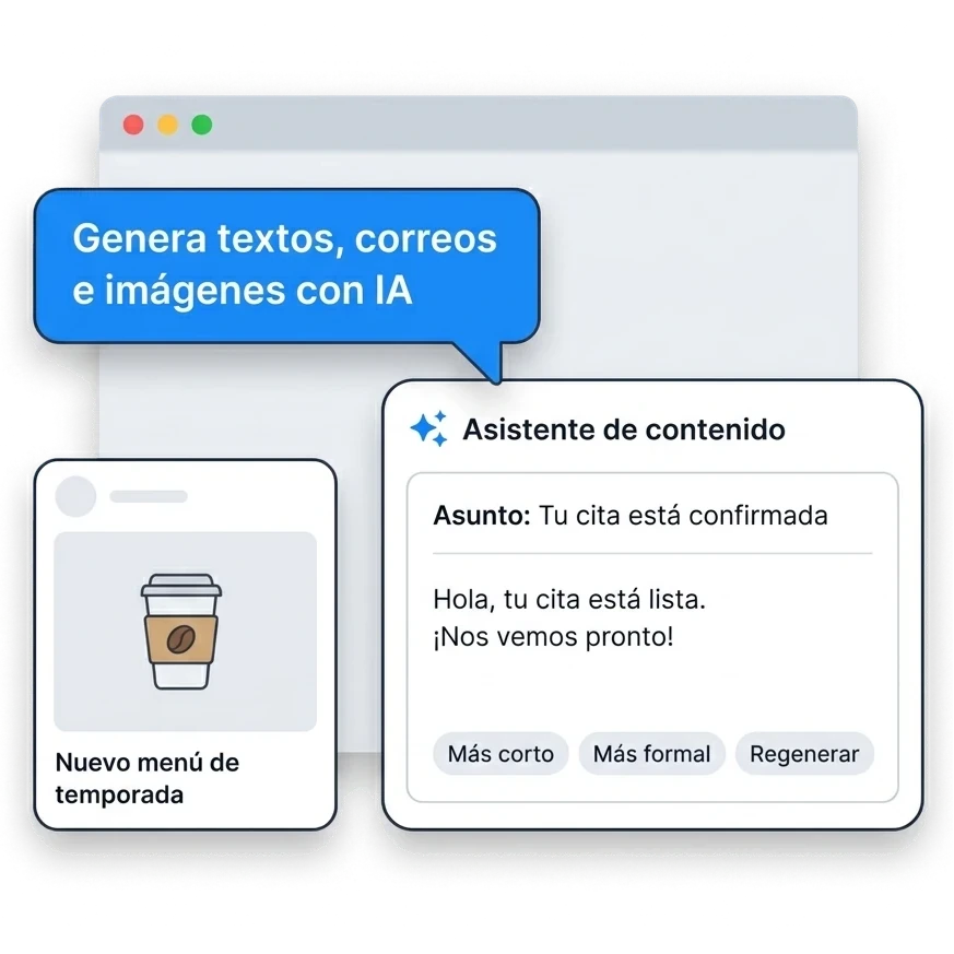 Contenido con IA en FireFunnels