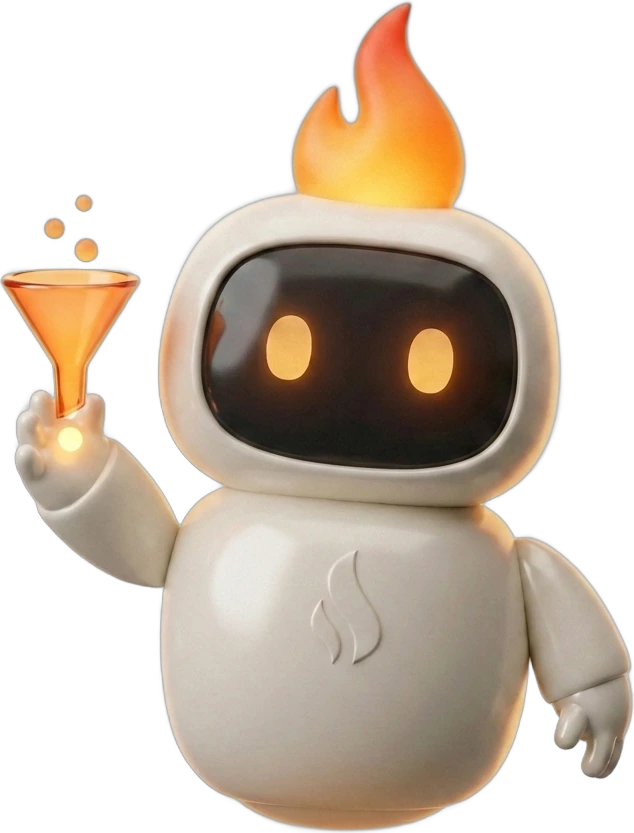 Flami, la mascota de FireFunnels