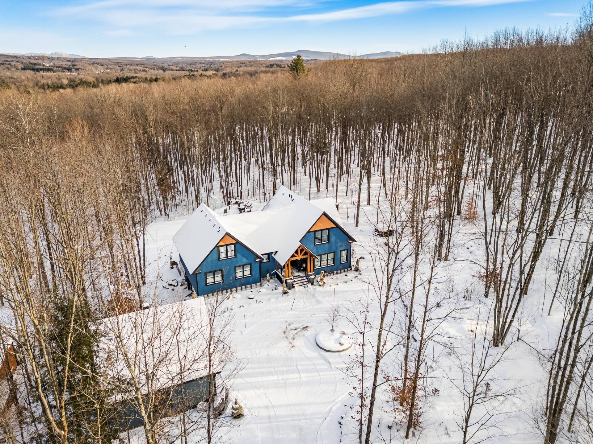 Vue aérienne en hiver