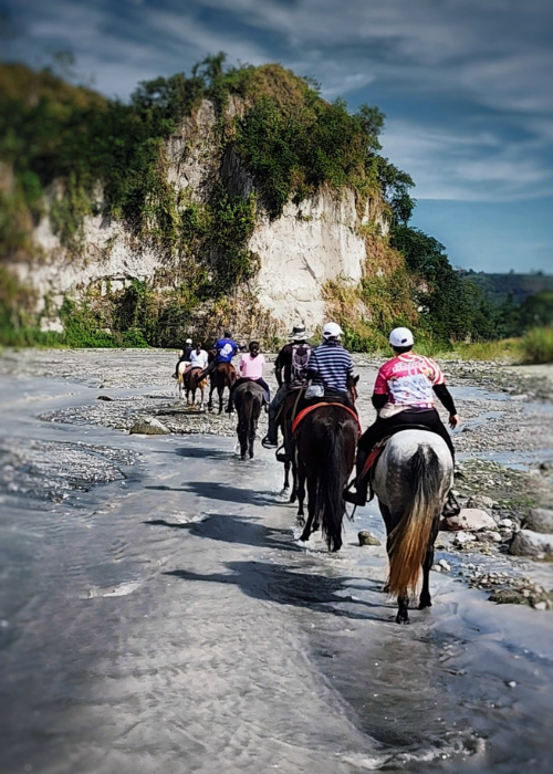 Families enjoying horseback riding at El Kabayo ranch in Clark Pampanga