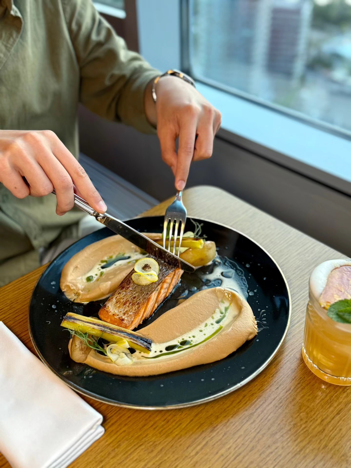 NOR Sky restaurant interior with panoramic Bucharest view