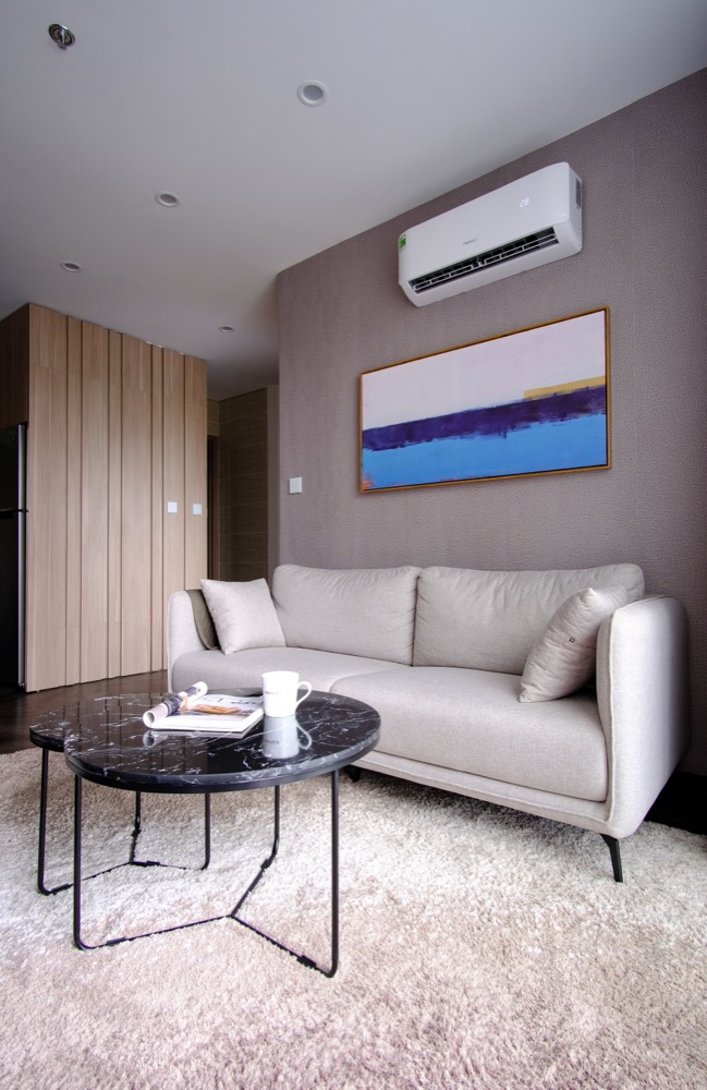 Comfortable living room cooled by an Air Guru split air conditioning unit