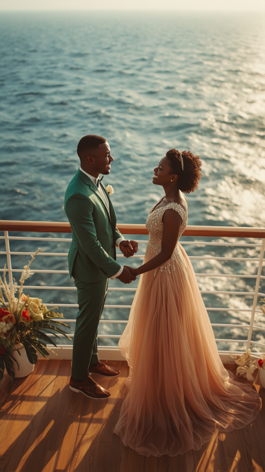 Cruise wedding at sea