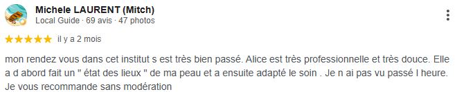 Avis client Institut Leda
