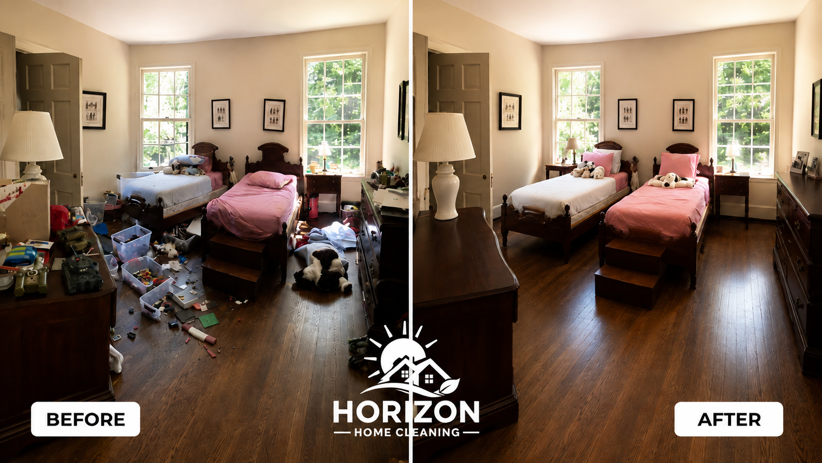 Dust-free bedroom refresh by Horizon Home Cleaning