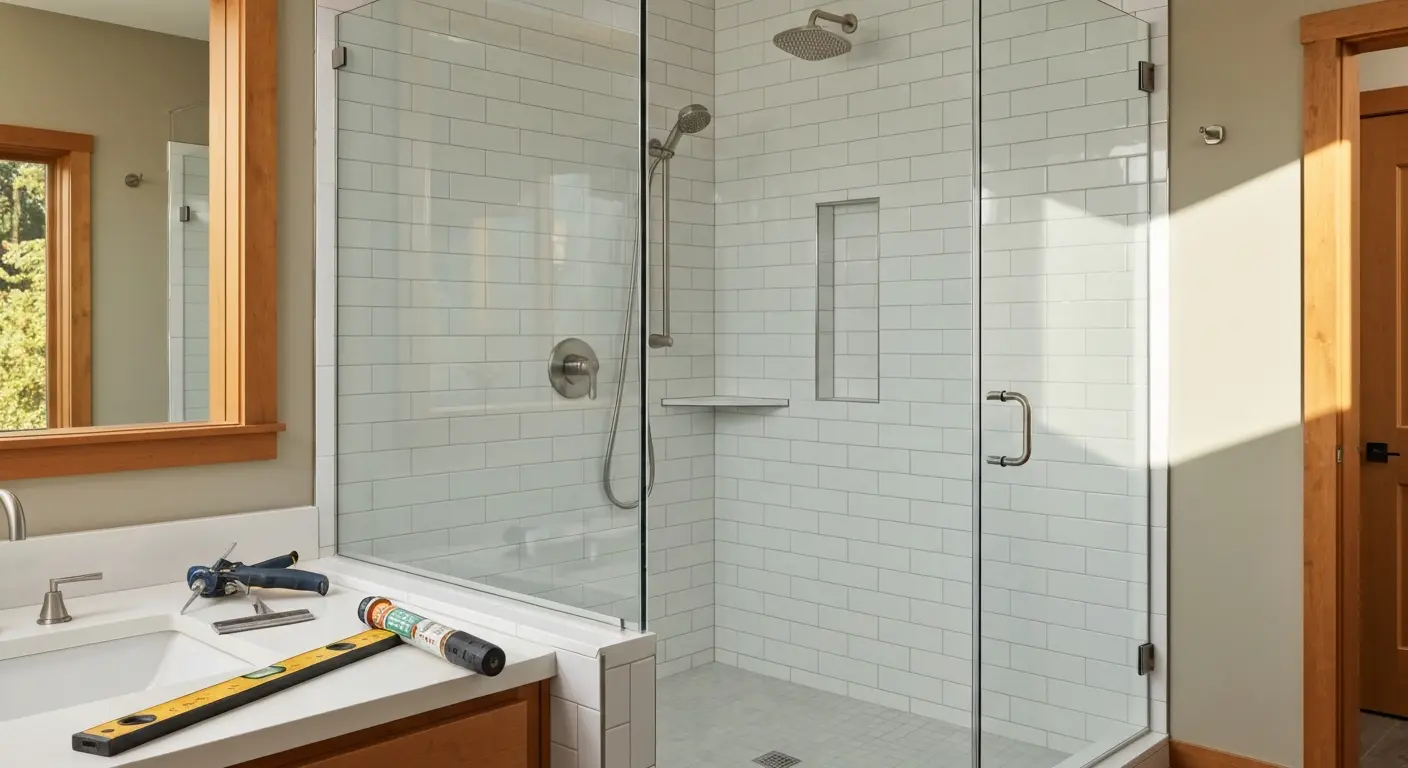 Walk-in shower installation