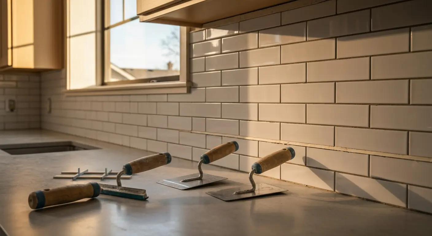 Backsplash repair work