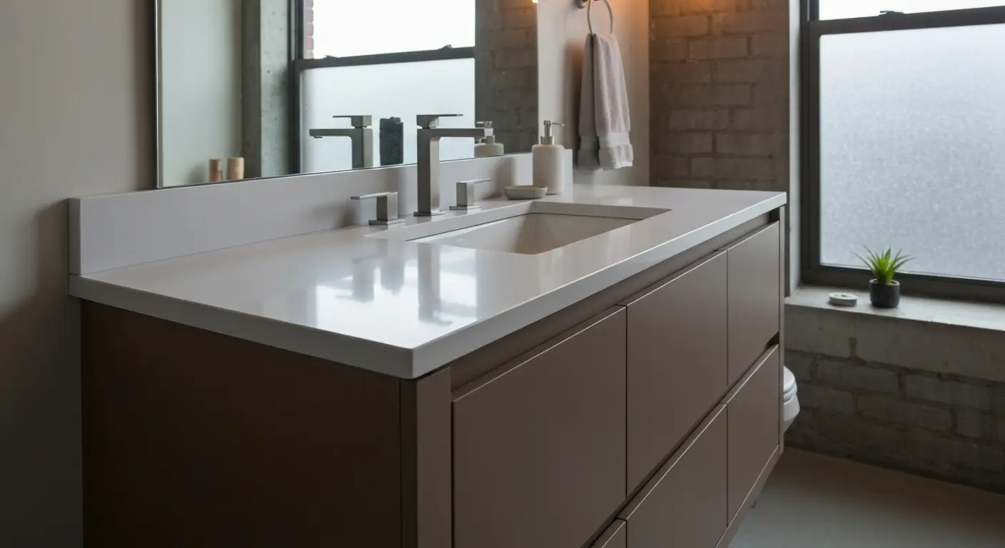 Custom bathroom vanity installation