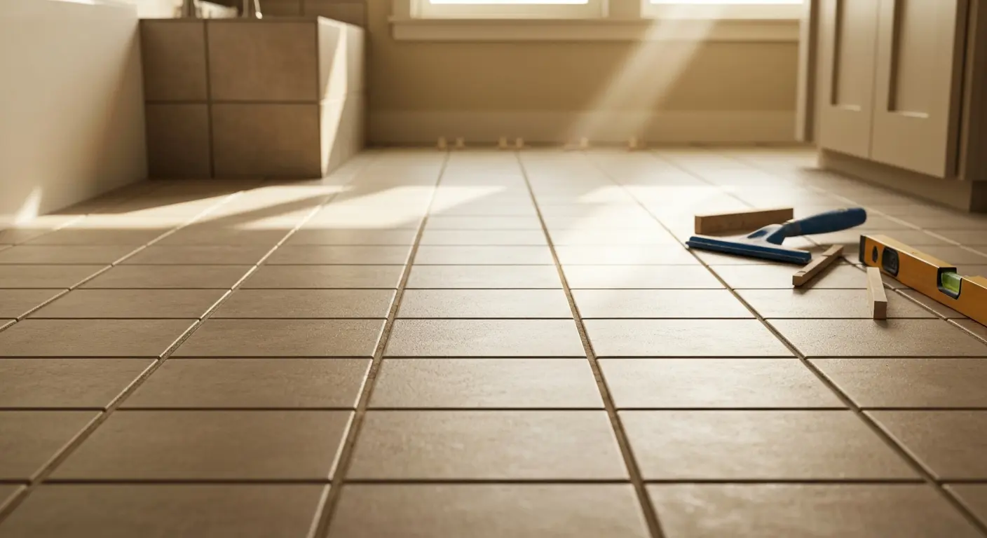 Bathroom floor installation