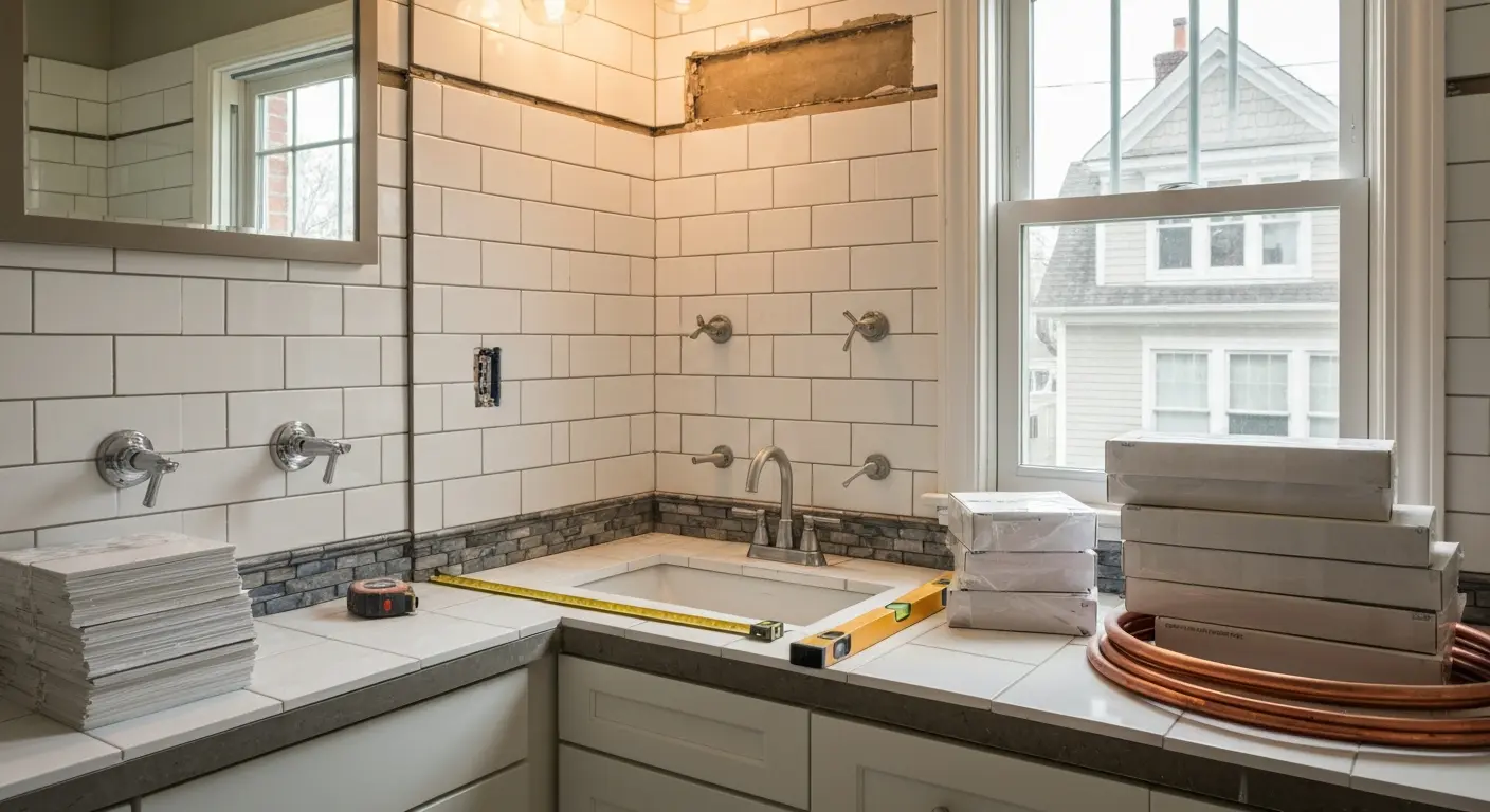 Permitted bathroom work