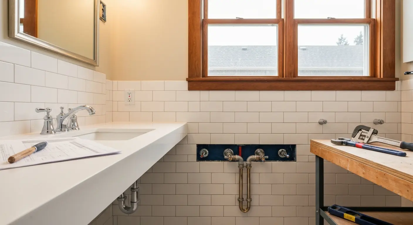 Bathroom plumbing and permits