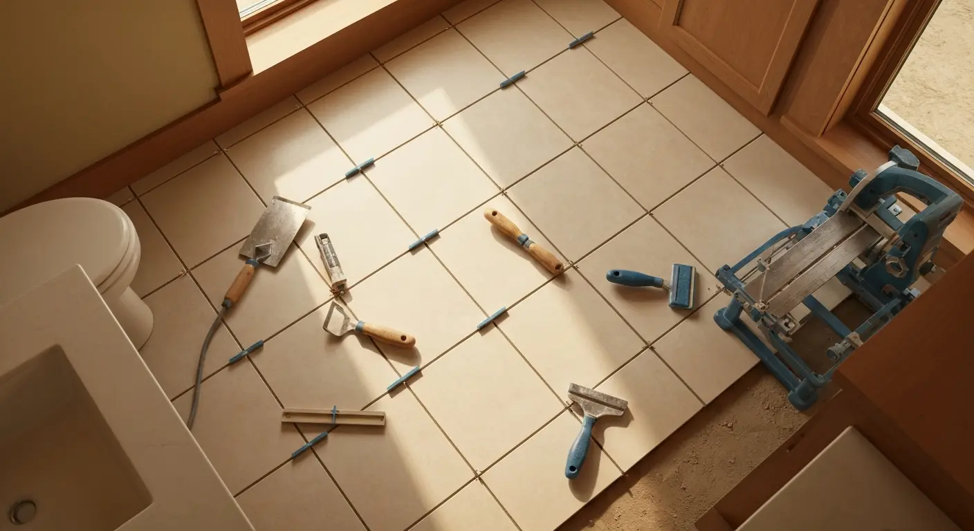 Tile repair and replacement work
