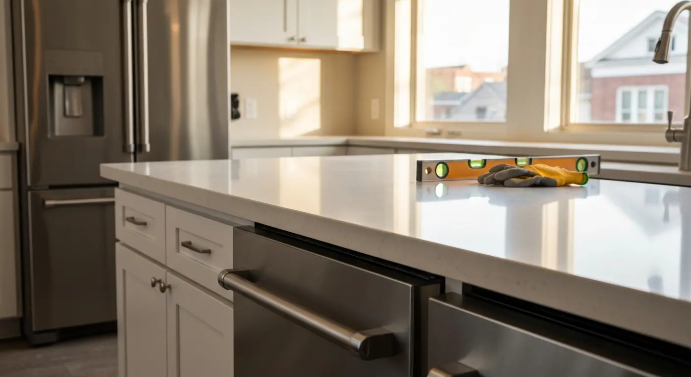 Kitchen countertop and appliance installation