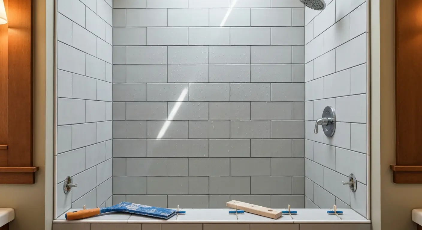 Tile shower installation