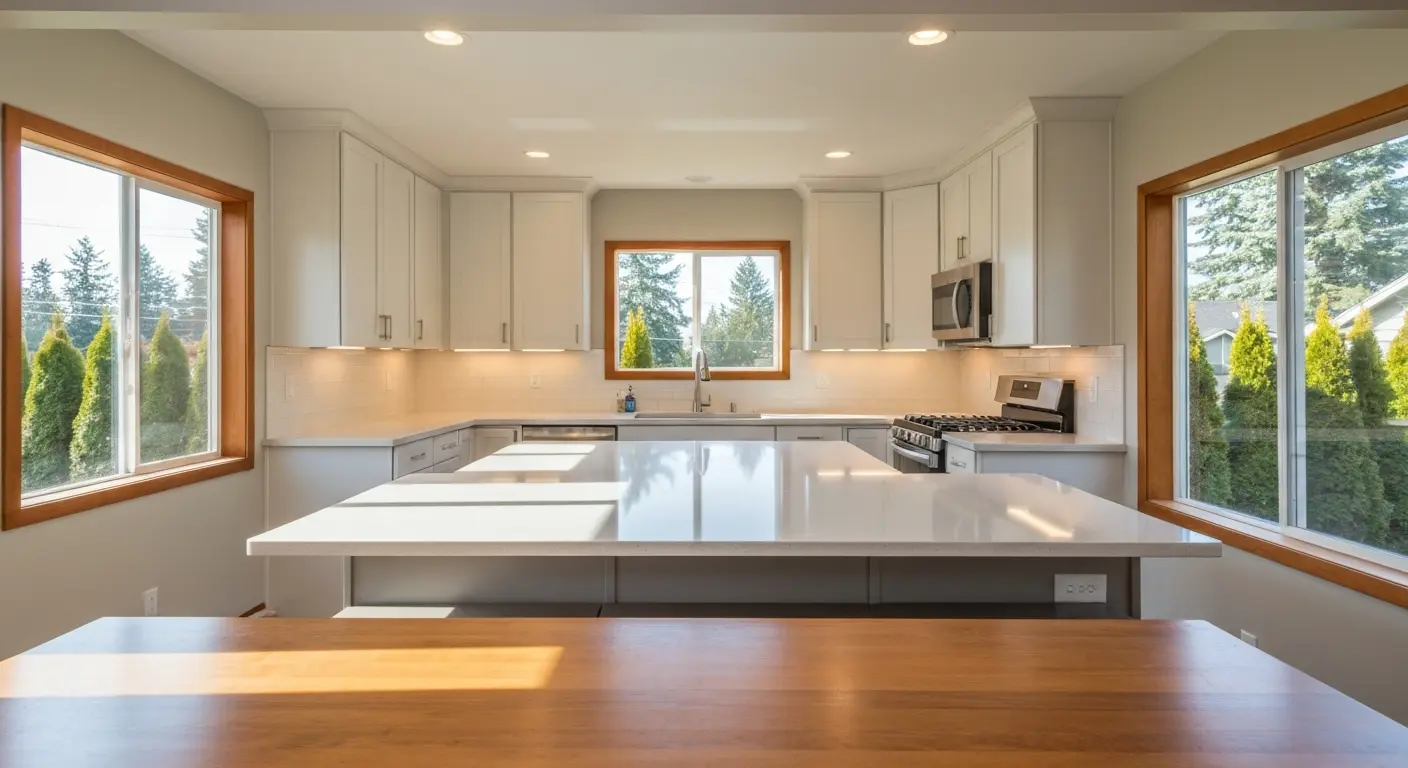 Open concept kitchen renovation in West Linn