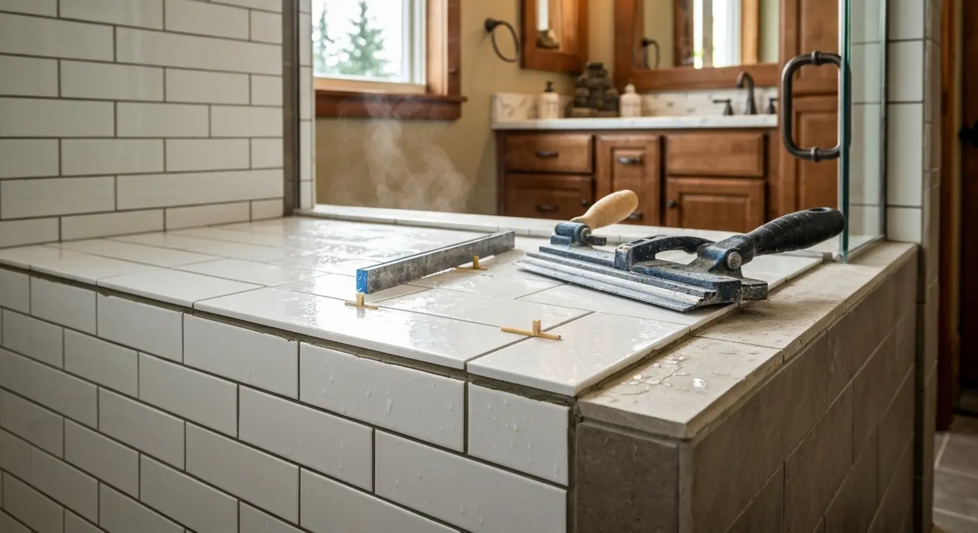 Tile shower installation