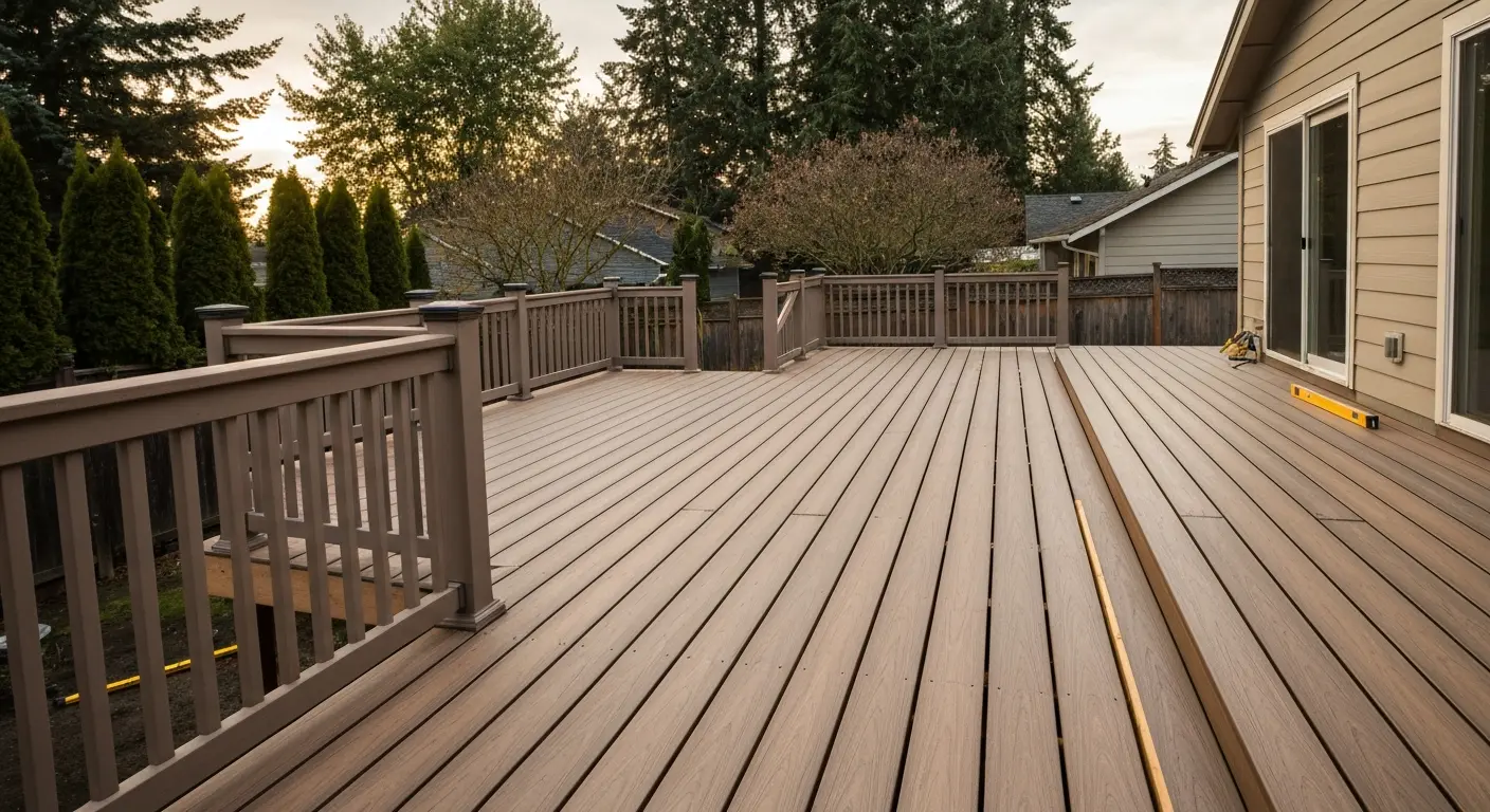 Composite deck patio