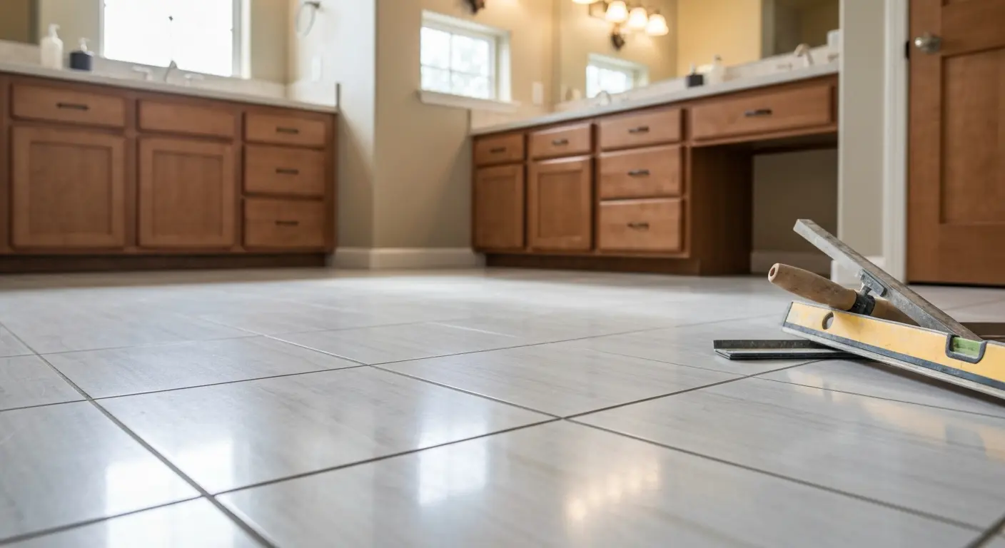 Bathroom flooring installation