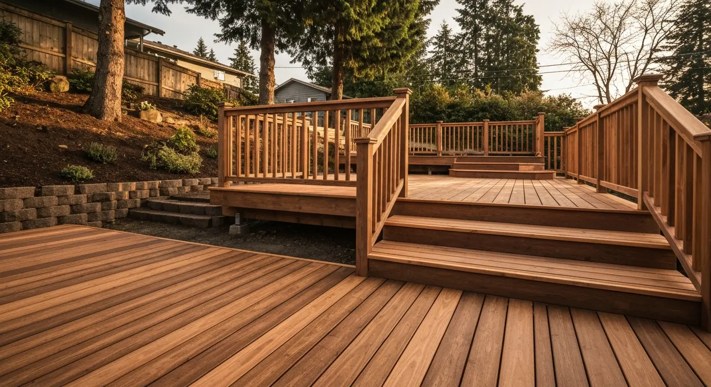 Elevated multi-level deck