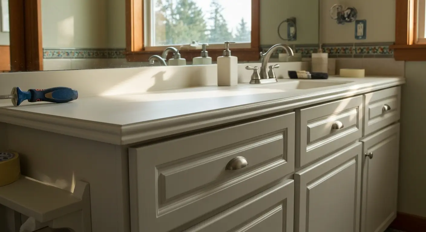 Bathroom vanity painting