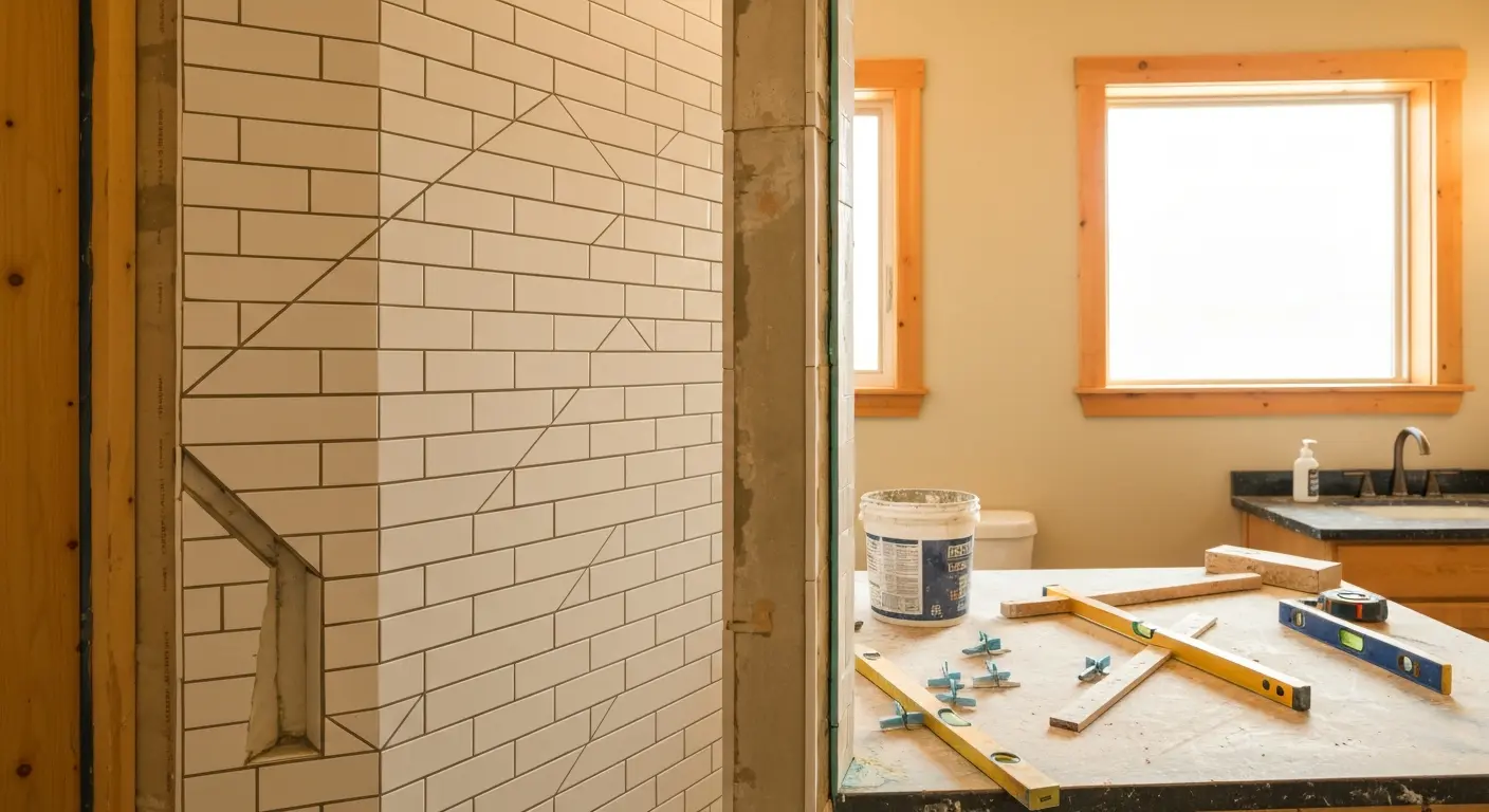 Shower tile installation