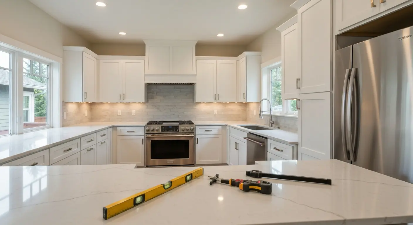Kitchen remodel with modern layout